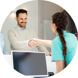 Cliente em clínica odontológica